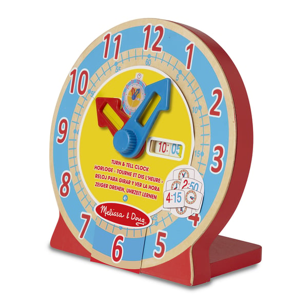 Melissa & Doug Turn & Tell Wooden Clock