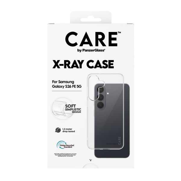 PanzerGlass CARE™ by ® X-Ray Case Case Samsung Galaxy S26 FE 5G mobiltelefonfodral Mobilskal Transparent