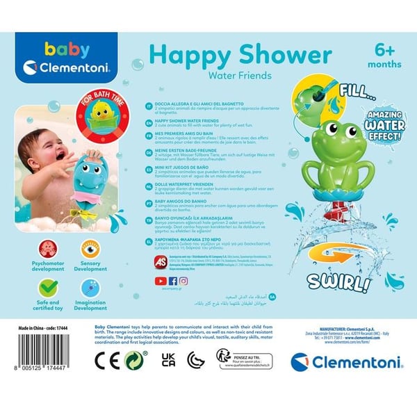 Baby 17444 spil, legetøj & mærkat til badet Badedyr Flerfarvet