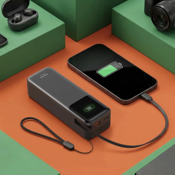 Hama Roll Up 20 Litiumioni (Li-Ion) 20000 mAh Antrasiitti