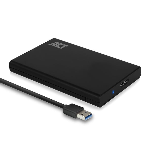 ACT AC1215 tallennusaseman kotelo HDD-/SSD-kotelo Musta 2.5"