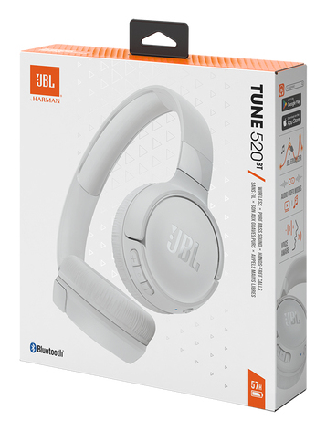 JBL Tune 520BT Kuulokkeet Langaton Pääpanta Puhelut/Musiikki USB Type-C Bluetooth Valkoinen