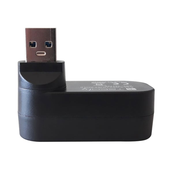 Techly IUSB3-HUB3-ROTB gränssnittshubbar USB 3.2 Gen 1 (3.1 Gen 1) Type-A 5000 Mbit/s Svart