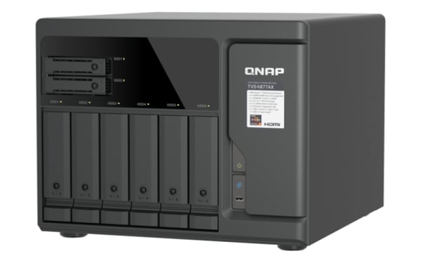 QNAP TVS-H877AX NAS Tower AMD Ryzen™ 5 16 GB DDR5 QNAP QTS Musta