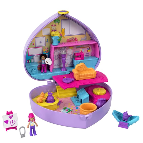 Polly Pocket STARRING SHANI-konstnärsstudio i lekväska