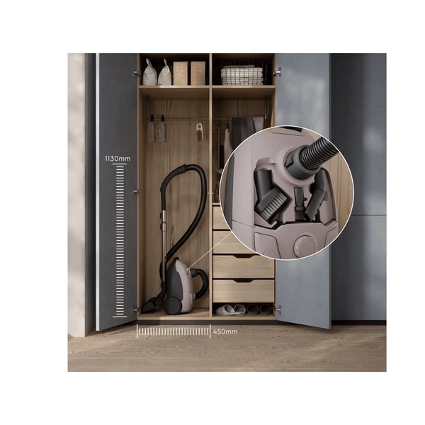 Electrolux EB51C1WP 3 l Cylinderdammsugare Torr 750 W Utan påse