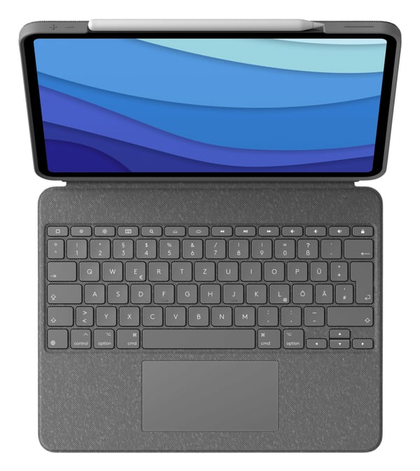 Logitech Combo Touch QWERTZ tyska Smart Connector Grå