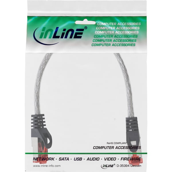 InLine 76422T netværkskabel Transparent 0,25 m Cat6 S/FTP (S-STP)