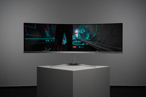 Philips Evnia 8000 49M2C8900/00 computerskærm 124,2 cm (48.9") 5120 x 1440 pixel Dual QHD QD-OLED Hvid