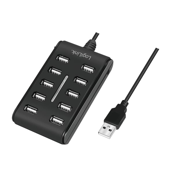 LogiLink UA0125 interface hub USB 2.0 480 Mbit/s Sort