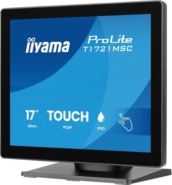 iiyama ProLite T1721MSC-B3 platta pc-skärmar 43,2 cm (17") 1280 x 1024 pixlar SXGA Pekskärm Bordsskiva Svart