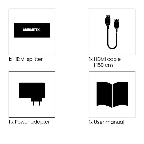 Marmitek 25008641 video-splitter HDMI 2x HDMI
