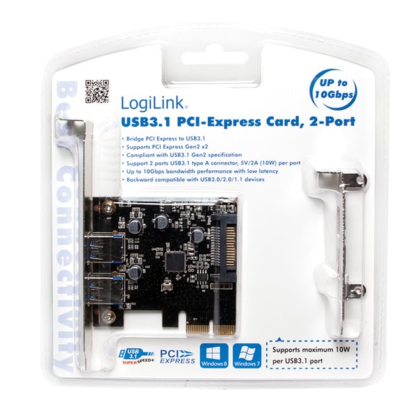 LogiLink PC0080 nätverkskort/adapters Intern USB 3.2 Gen 1 (3.1 Gen 1)