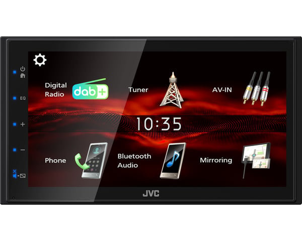 JVC KW-M180DBT radio/digitalmottagare för bil Svart 180 W Bluetooth