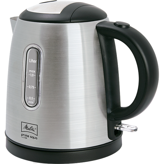 Melitta Prime Aqua mini Top elkedel 1 L 2200 W Sort, Rustfrit stål