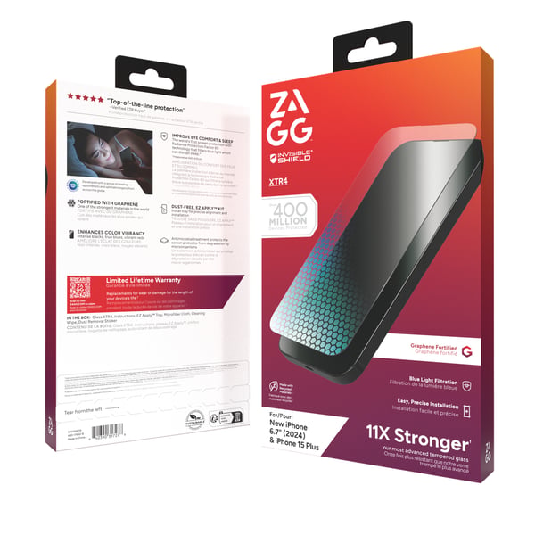 ZAGG InvisibleShield Glass XTR4 til Apple iPhone 15 Plus/16 Plus