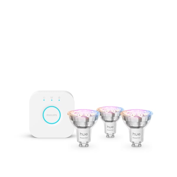 Philips Hue White and Color ambiance Essentielt startsæt: 3 GU10 pærer (345 lm)