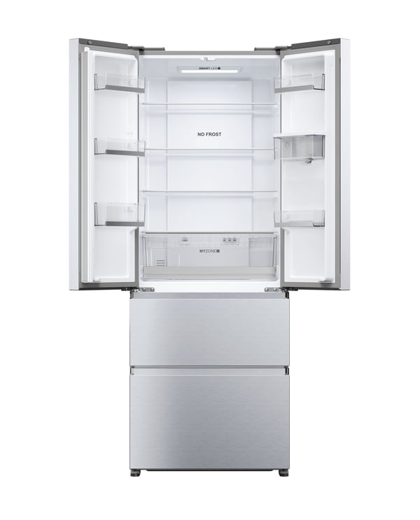 Haier HFR5719EWMG Fritstående 444 L Sølv