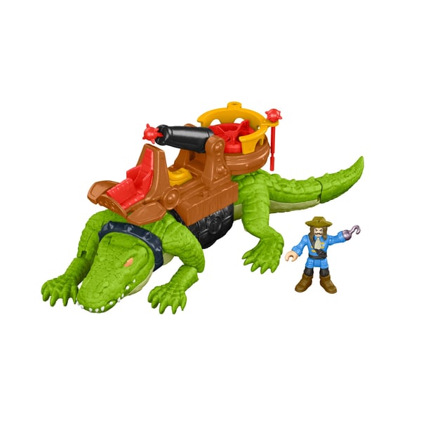 Fisher-Price Imaginext Krokodille, der kan gå, og pirat med klo