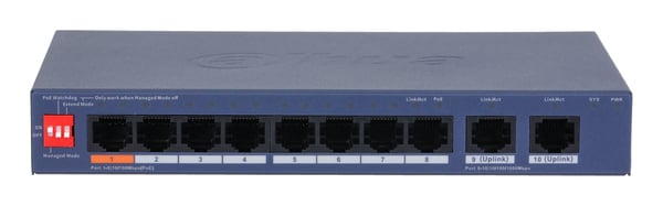 Dahua Technology CS4010-8ET2GT-60 netværksswitch Administreret L2 Gigabit Ethernet (10/100/1000) Strøm over Ethernet (PoE) Blå