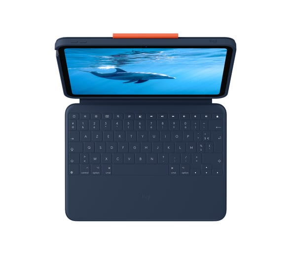 Logitech Rugged Combo 4 AZERTY Fransk Smart Connector Blå
