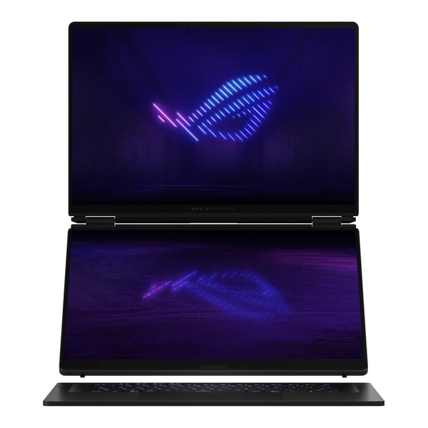 ASUS ROG Zephyrus Duo GX651AX-SR004W Intel Core Ultra 9 386H Hybrid (2-i-1) 40,6 cm (16") Berøringsskærm 3K 64 GB LPDDR5x-SDRAM 2 TB SSD NVIDIA GeForce RTX 5090 Wi-Fi 7 (802.11be) Windows 11 Home Grå