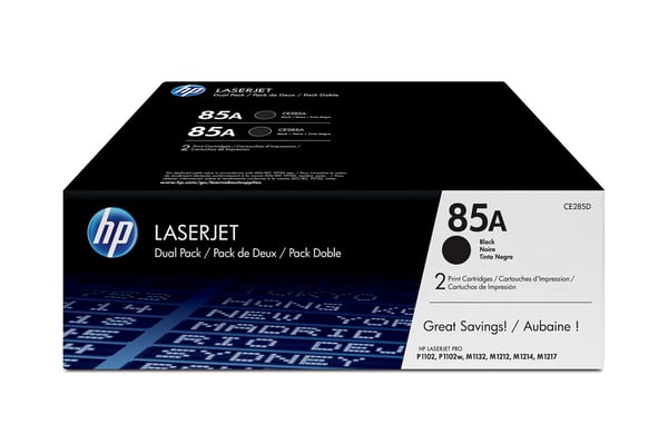 HP Originale 85A LaserJet-tonerpatroner, sort, 2-pak