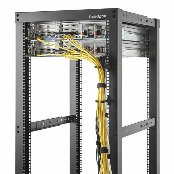 StarTech.com 5-pack 1U Vertikala Kabelhanterings D-ringskrokar, Kabelhanterare för 19\" Serverrack/Skåp