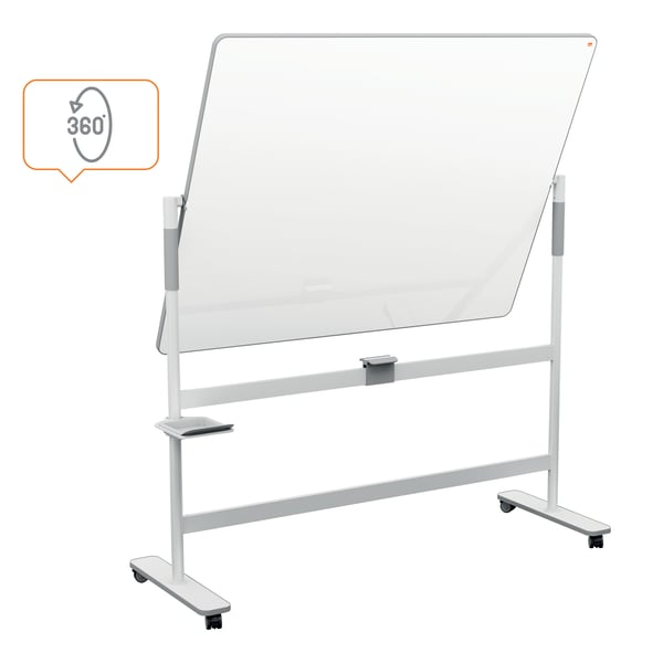 Nobo Move & Meet drejbare, mobile whiteboard 1500x1200 mm