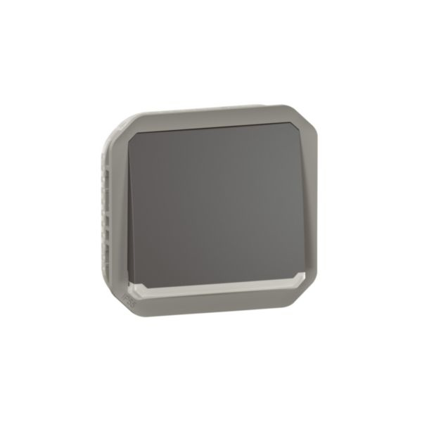 NY PLEXO 55 Enpolet afbryder med belysningsmekanisme 10A - 250V AC antracit 069813L