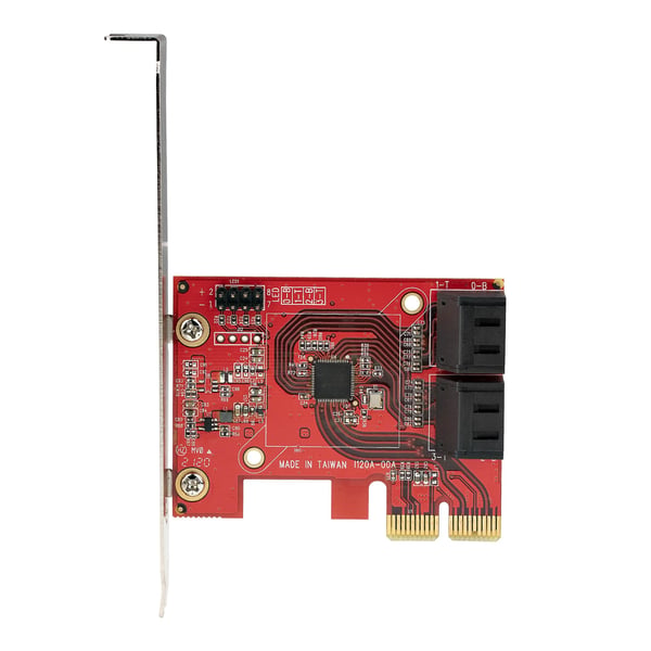 StarTech.com SATA PCIe-kort - PCIe SATA-expansionskort med 4 portar - 6 Gbps - Lågprofilfäste - Staplade SATA-kontakter - ASM1164 Non-Raid - PCI Express till SATA-omvandlare