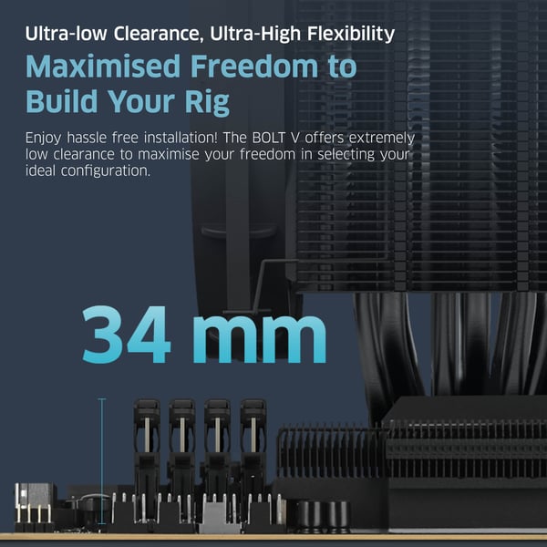 Klevv BOLT V 32GB (2x16GB) DDR5 Gaming RAM 6000MHz CL30 Memory Module Kit hukommelsesmodul 288-pin DIMM