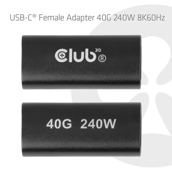 CLUB3D CAC-2507 USB-kabel USB4 Gen 3x2 USB C 40 Gbit/sek. 240 W Sort