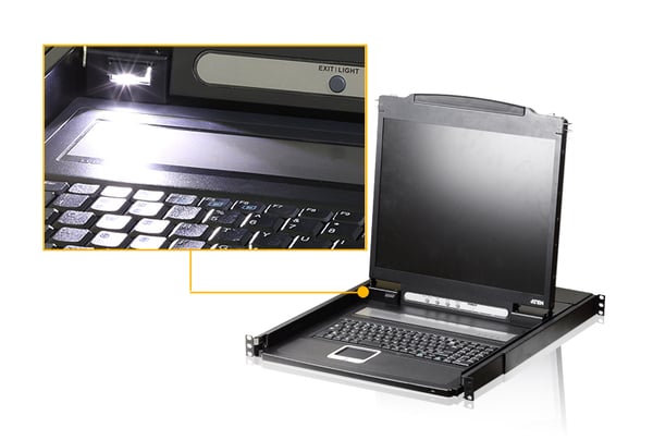 ATEN CL1000N rack 48,3 cm (19") Svart 1U