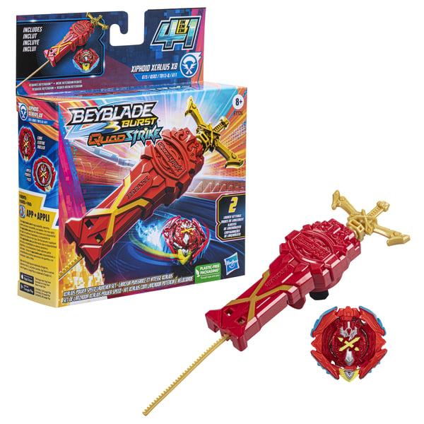 Beyblade Burst QuadStrike Xcalius Power Speed Launcher Pack Kæmpende spinnende top