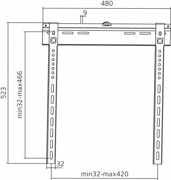 Equip 650320 tv-fäste 139,7 cm (55") Svart