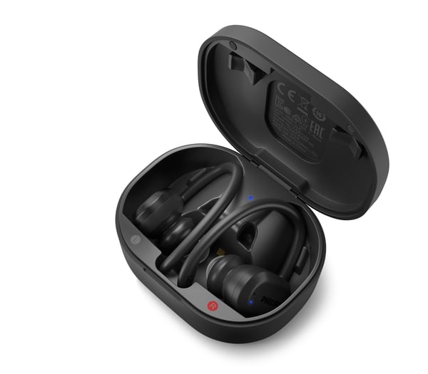 Philips 7600 series TAA7306BK/00 hörlur och headset Trådlös Öronkrok, I öra Idrott Bluetooth Svart