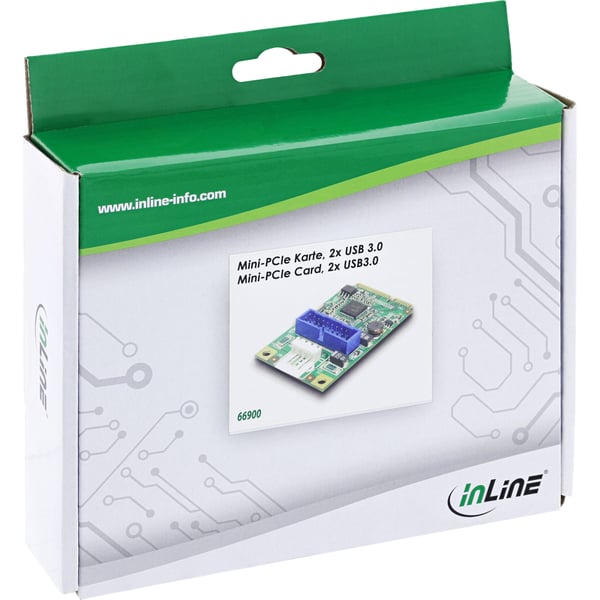 InLine 66900 nätverkskort/adapters Intern USB 3.2 Gen 1 (3.1 Gen 1)