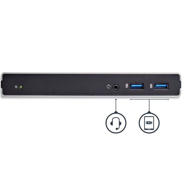 StarTech.com USB 3.0-dockningsstation för dubbla skärmar med DVI och vertikalt stativ