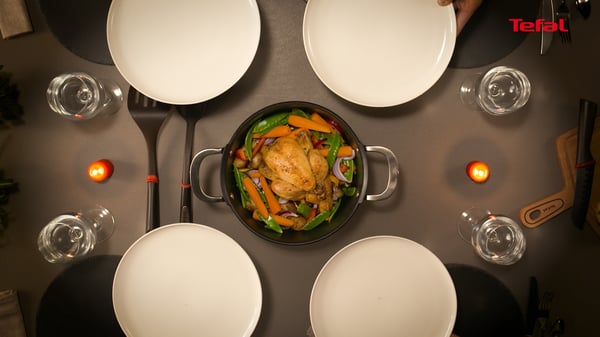 Tefal Aroma E21570 sovsegryde Rund Sort