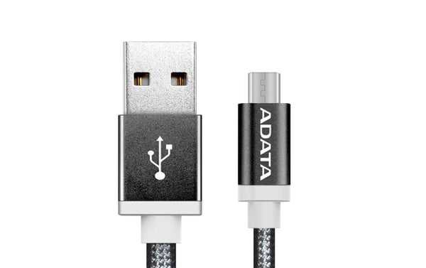 ADATA 1m, USB2.0-A/USB2.0 Micro-B USB-kabel USB A Micro-USB B 0,48 Gbit/sek. Sort
