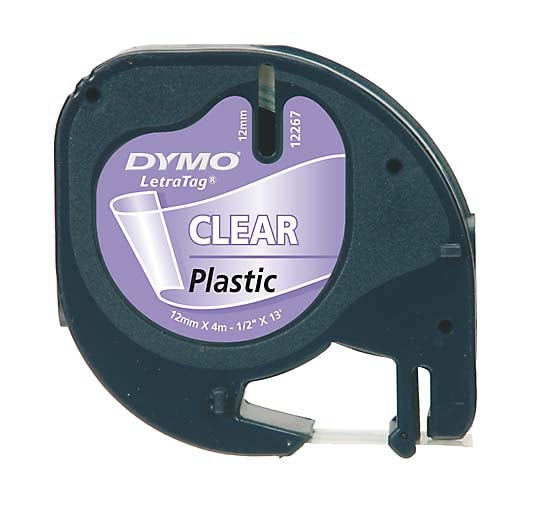 DYMO 12mm LetraTAG Plastic tape etikett-tejp