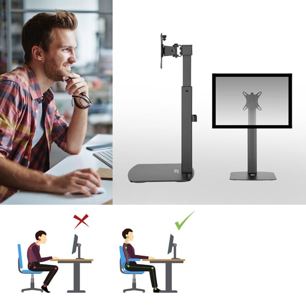 ACT AC8331 fäste och ställ till bildskärm 81,3 cm (32") Bord Svart