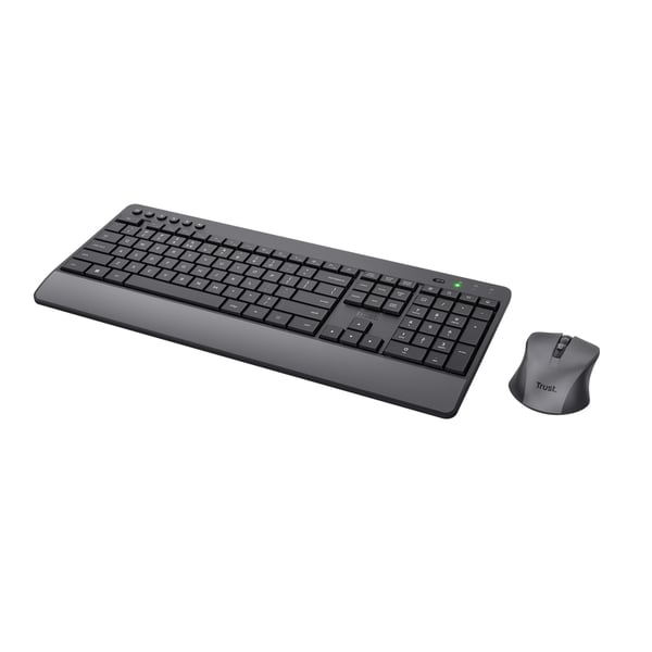 Trust Trezo näppäimistö Sisältää hiiren Universaali Langaton RF QWERTY Espanja Musta