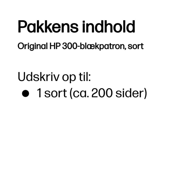 HP 300 - 4 ml - Sort - original - blækpatron
