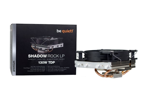 be quiet! Shadow Rock LP Processor Kylare 12 cm Svart, Koppar, Silver