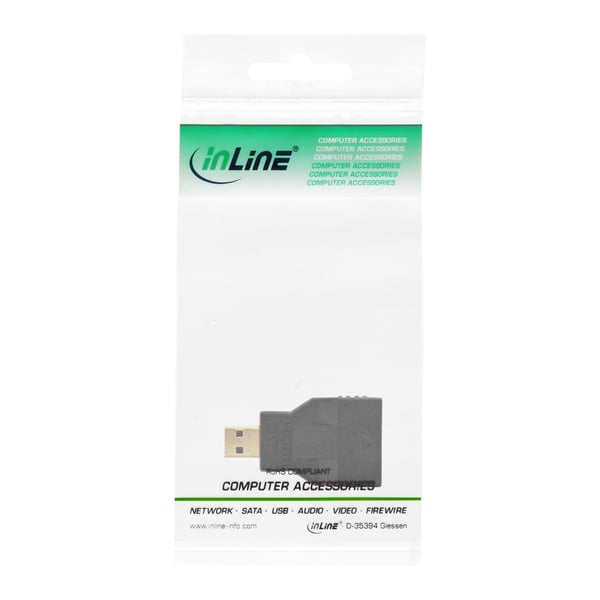InLine 17690C kabel kønsskifter Micro-HDMI D plug HDMI D Sort