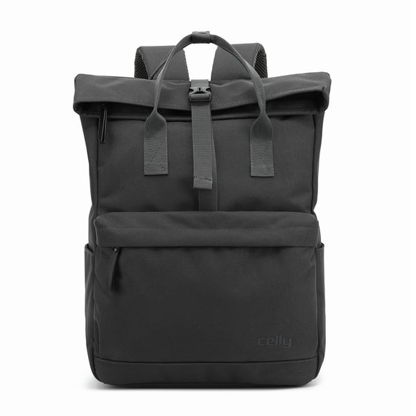 Celly VENTUREPACKBK rygsæk Rejserygsæk Sort PU-læder, Polyester
