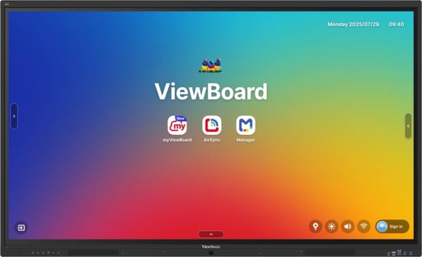 Viewsonic IFP6541 Interaktiivinen valkotaulu 165,1 cm (65") 3840 x 2160 pikseliä Kosketusnäyttö Musta