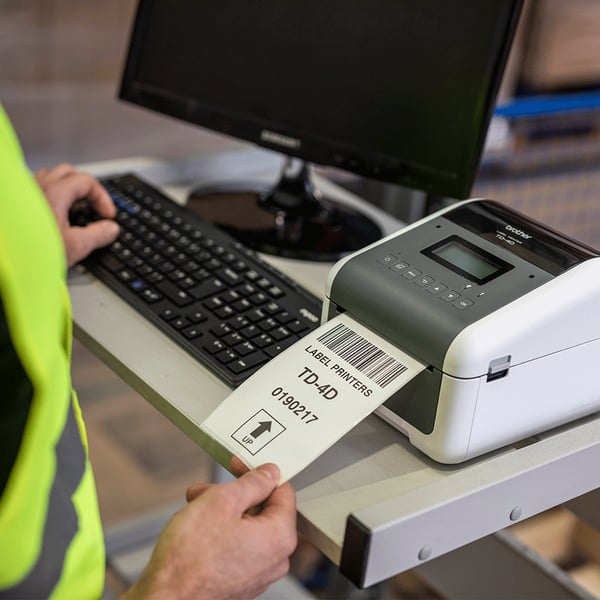 Brother TD-4455DNWB etiketprinter Direkte termisk 203 x 203 dpi 203 mm/sek. Ledningsført Ethernet LAN